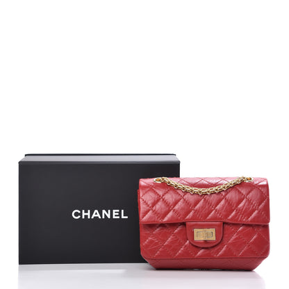 Chanel Aged Calfskin Quilted 2.55 Reissue Mini Flap Red 10 of 10