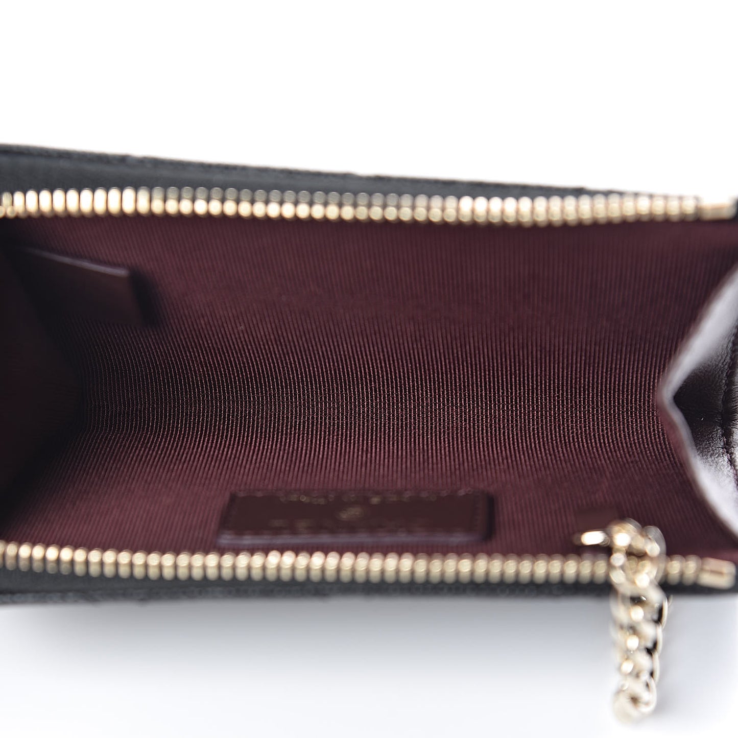Caviar Quilted Key Holder Case Black