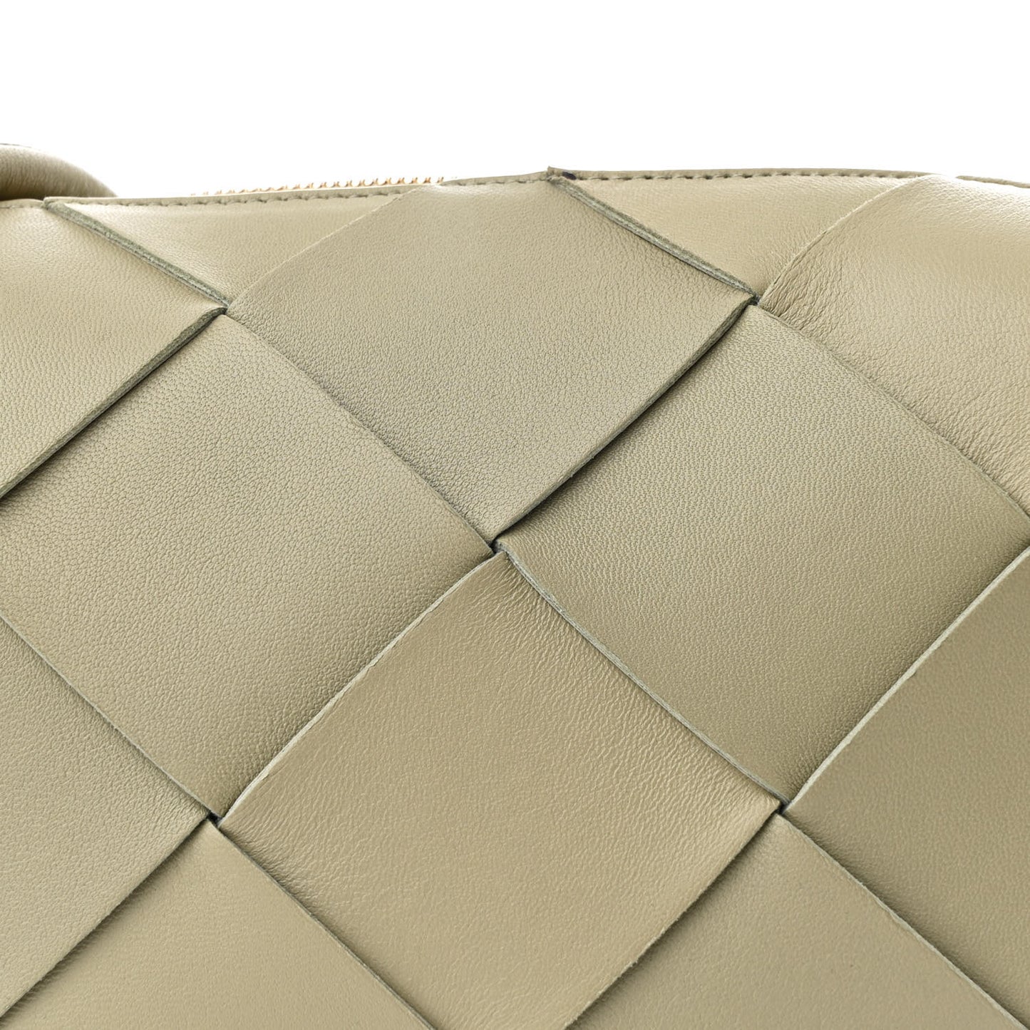 Lambskin Maxi Intrecciato Small Cassette Camera Bag Travertine