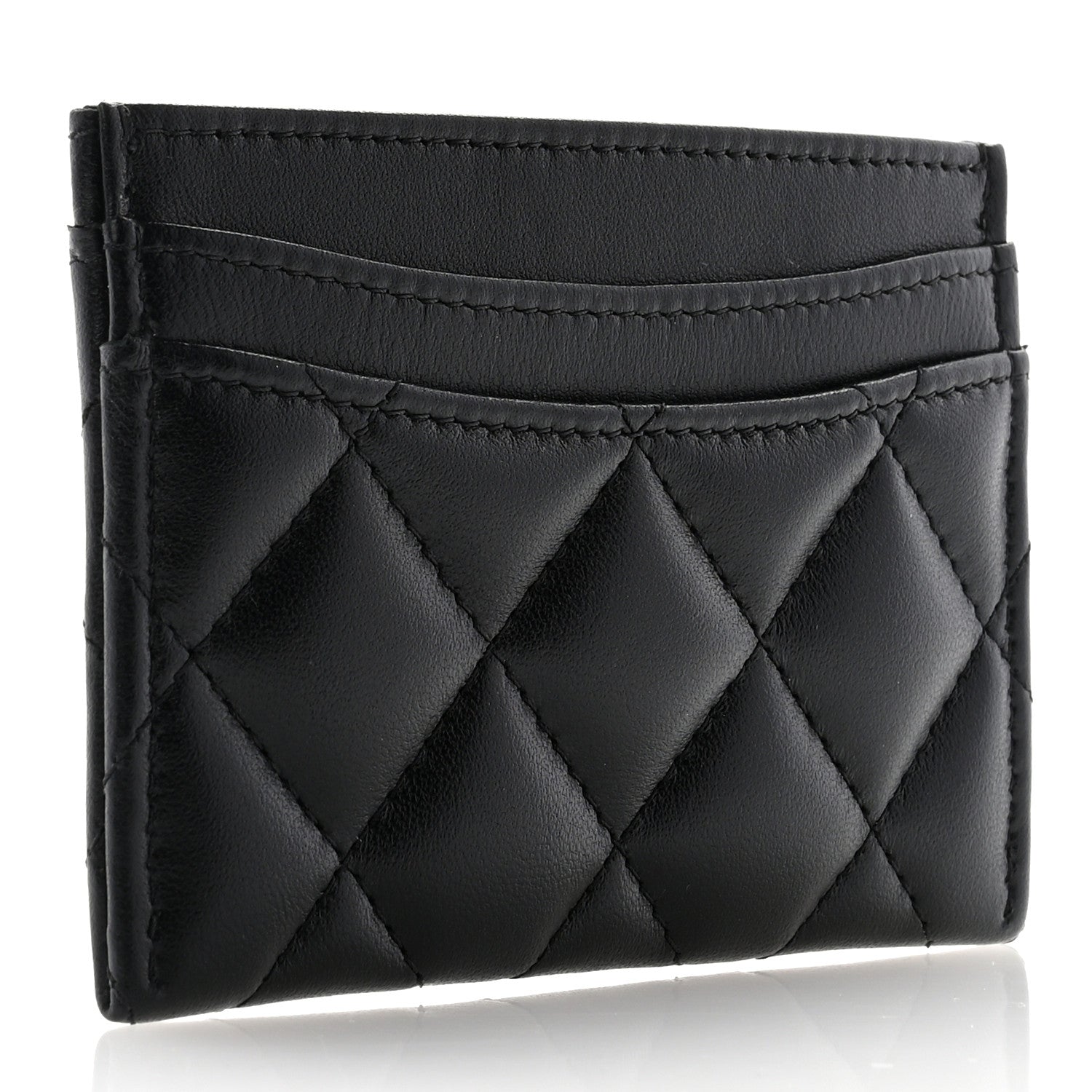 Chanel Lambskin Quilted Card Holder So Black 3 of 9