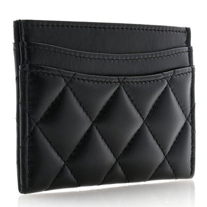 Chanel Lambskin Quilted Card Holder So Black 3 of 9