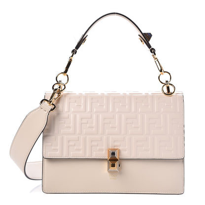 Fendi Vitello Liberty FF 1974 Embossed Kan I Shoulder Bag Camelia 1 of 9