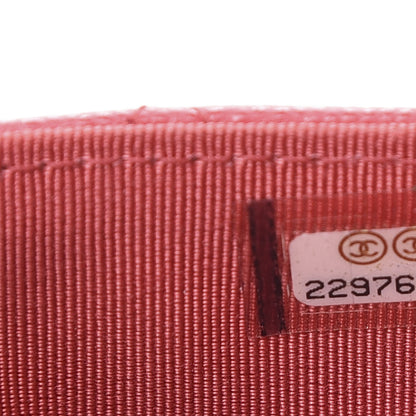 Chanel Caviar Quilted Flap Card Holder Pink 7 of 8
