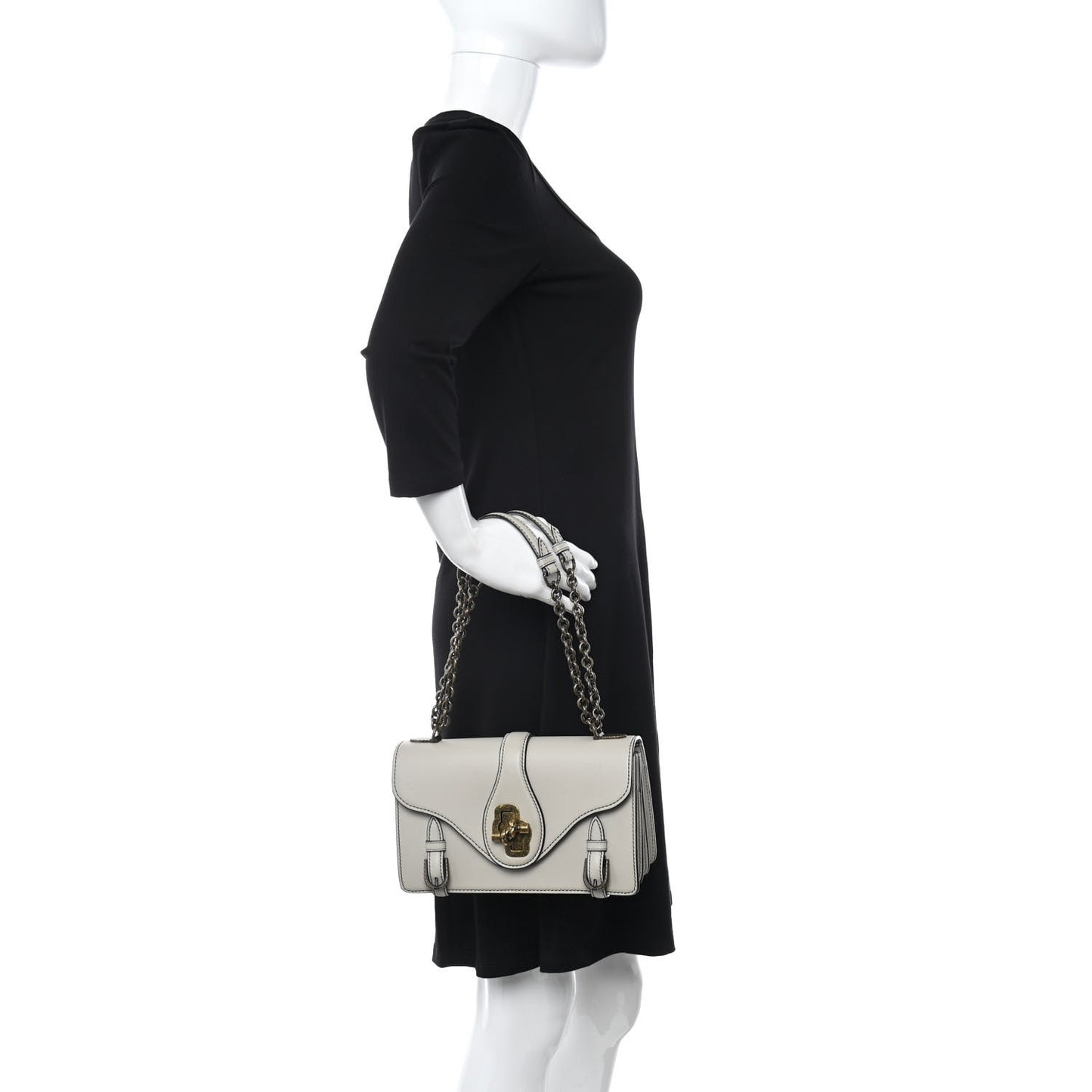 French Calf City Knot Bag Cement