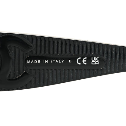 Chanel Acetate Shield Sunglasses 5495 Black 6 of 8