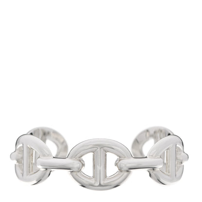 Hermes Sterling Silver GM Chaine d'Ancre Enchainee Large Cuff Bracelet ST 1 of 5