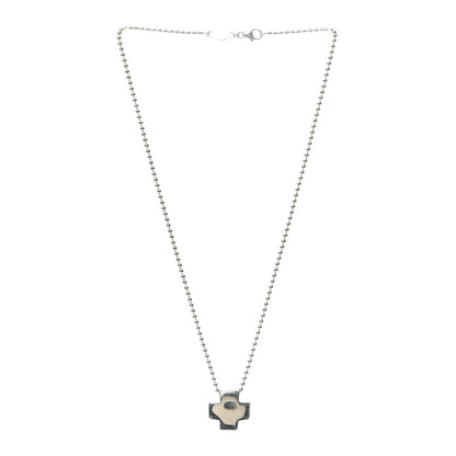 Tiffany Sterling Silver Square Cross Pendant Necklace 3 of 4