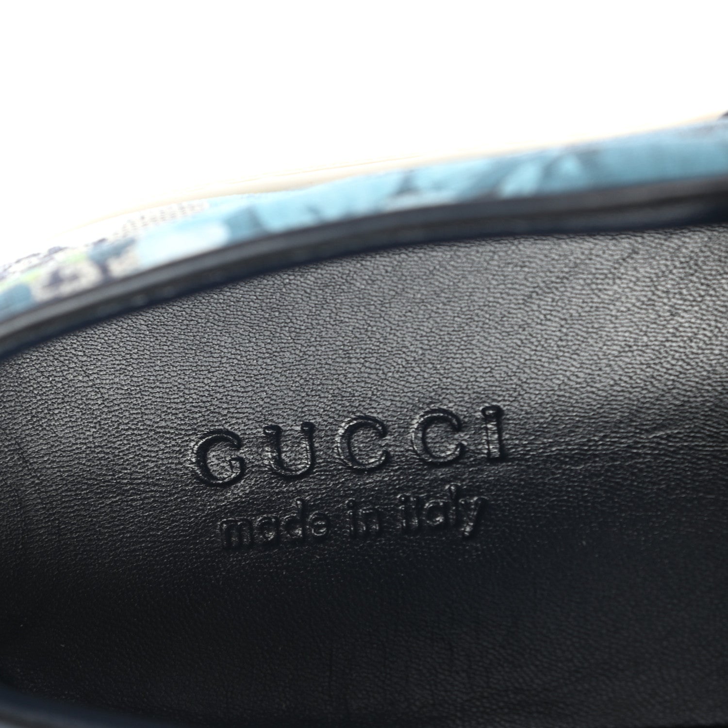 Gucci GG Supreme Monogram Blooms Mens Dublin Slip On Sneakers 9 Beige Blue Navy 7 of 8