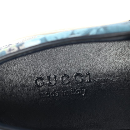 Gucci GG Supreme Monogram Blooms Mens Dublin Slip On Sneakers 9 Beige Blue Navy 7 of 8