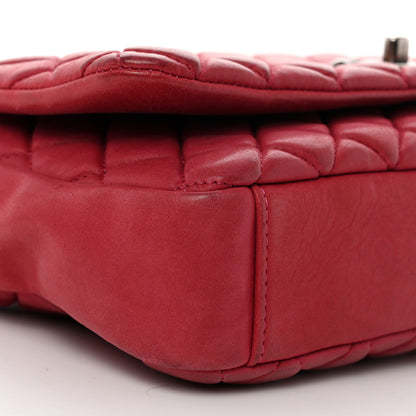 Chanel Iridescent Calfskin Small New Bubble Quilt Flap Fuchsia 9 of 12