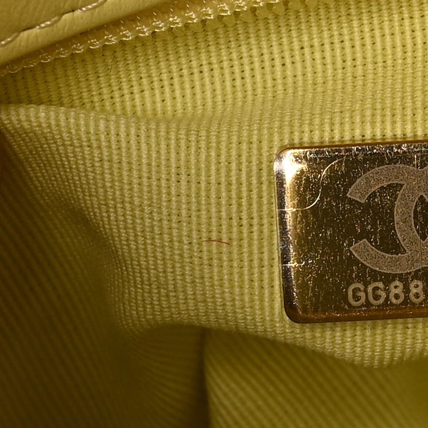 Chanel Shiny Caviar Preppy Coco Small Flap Light Yellow 6 of 10