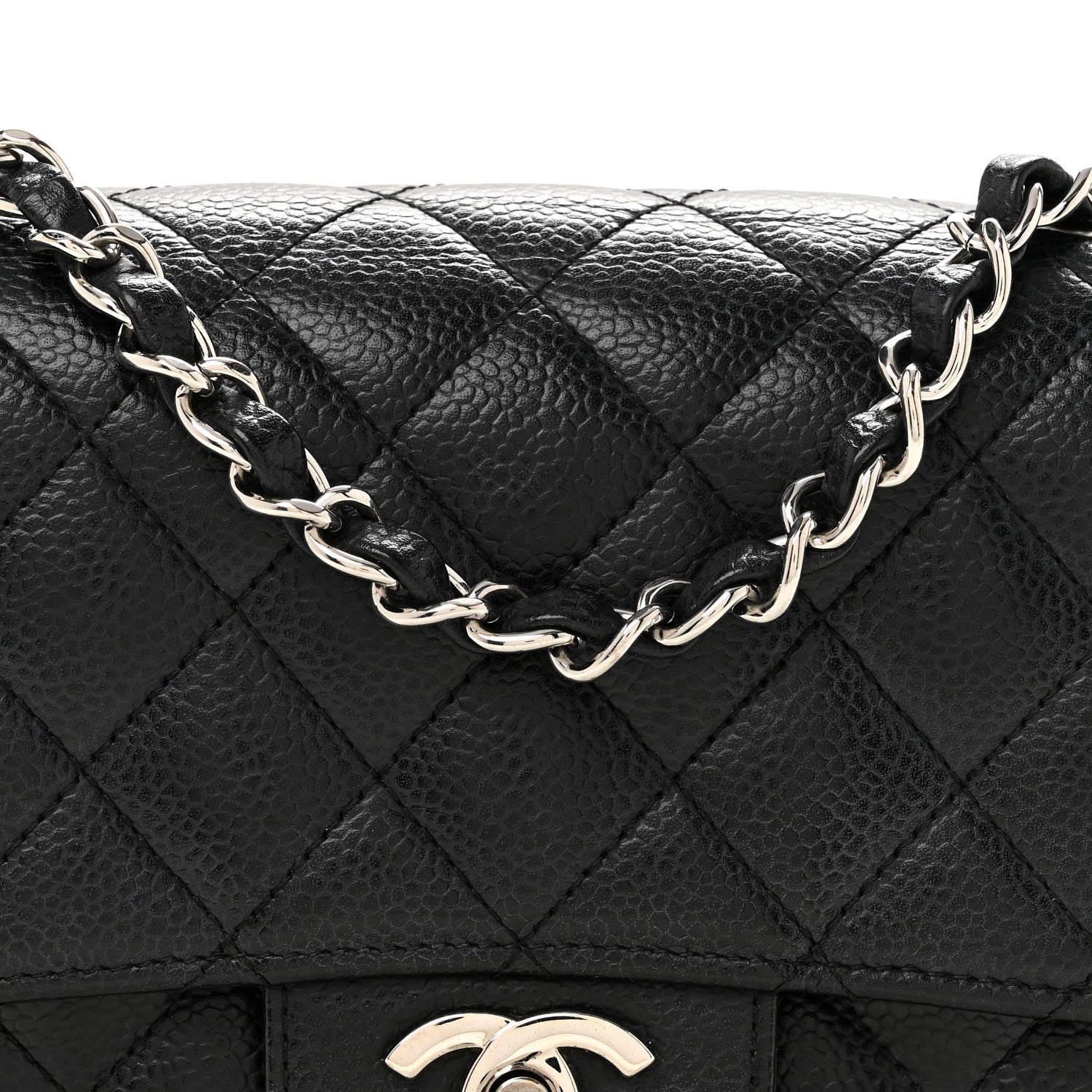 Chanel Caviar Quilted Mini Square Flap Black 8 of 14