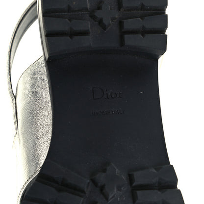 Christian Dior Crinkled Lambskin Crystal Dior Wanted Sandals 40 Argent 8 of 12