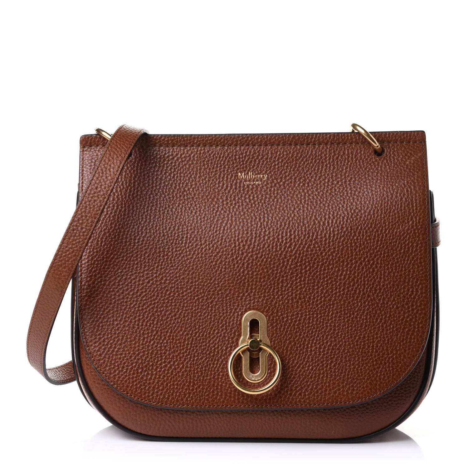 Mulberry Small Classic Grain Calfskin Amberley Satchel Oak 1 of 11