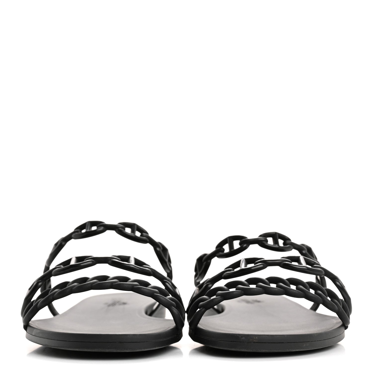 Hermes TPU Rivage Sandals 38 Black 3 of 9