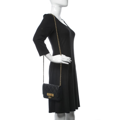 Chanel Lambskin Quilted Golden Class Wallet on Chain WOC Black 3 of 10
