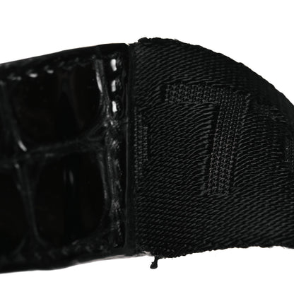 Christian Louboutin Calfskin Alligator Embossed Small Explorafunk Backpack Black 13 of 16