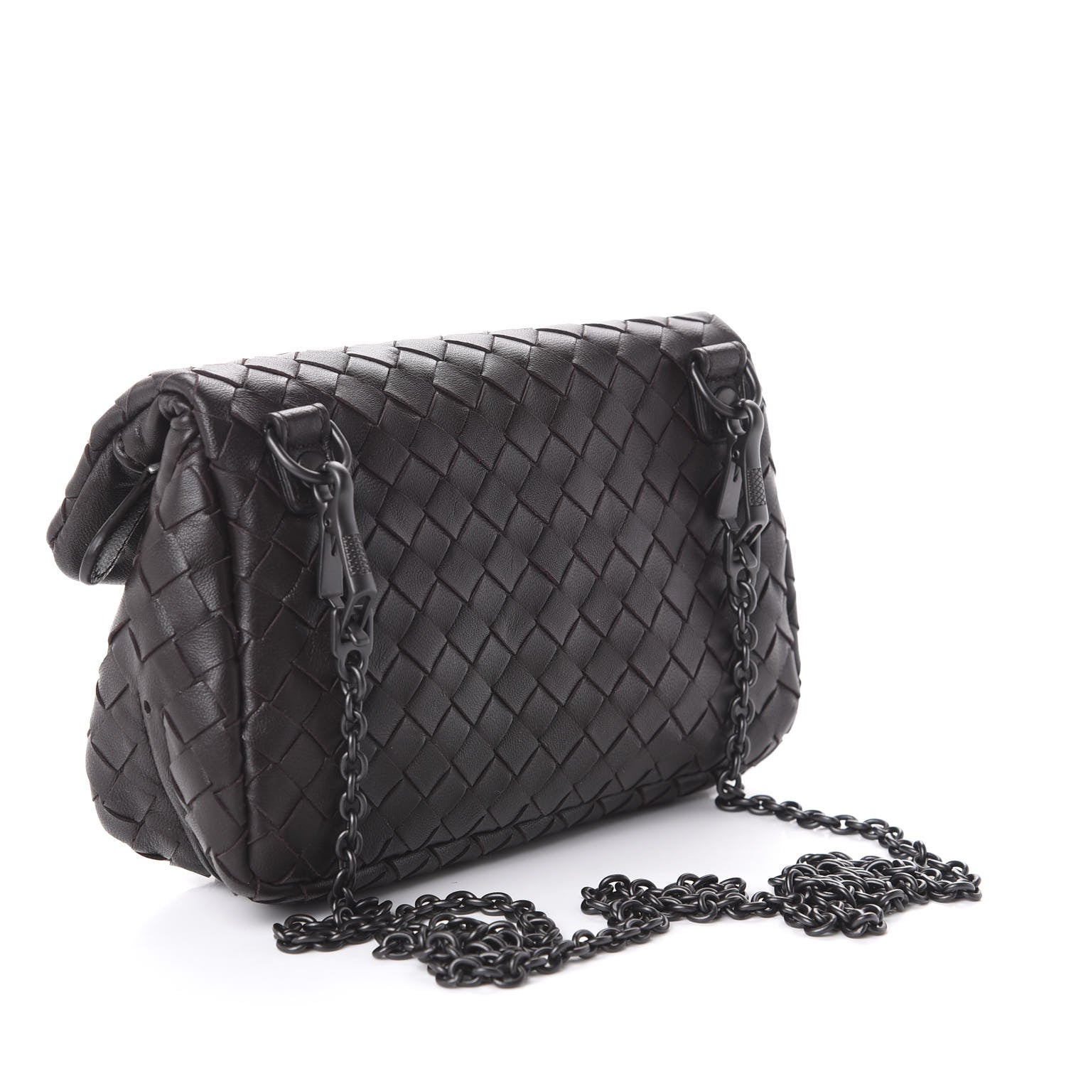 Bottega Veneta Nappa Intrecciato Mini Chain Messenger Ebano 3 of 9