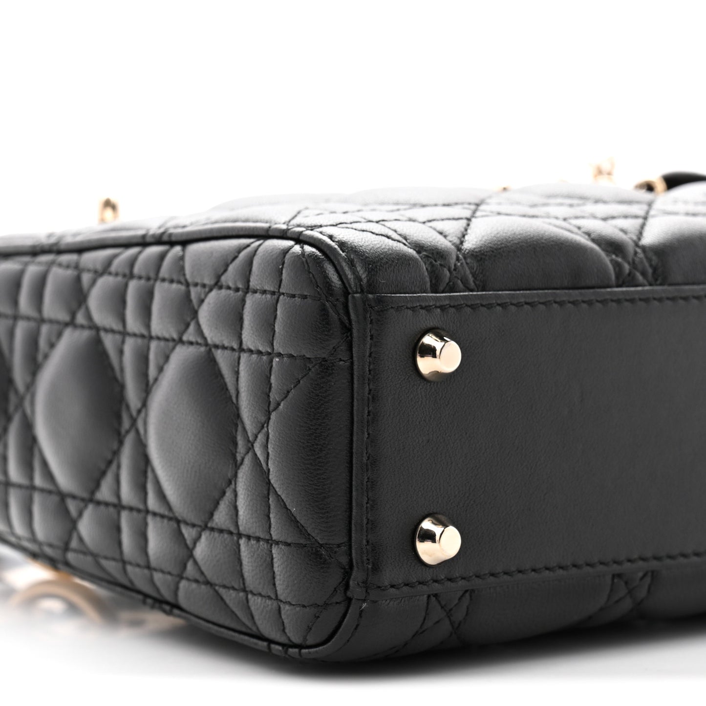 Lambskin Cannage Mini Lady Dior Black