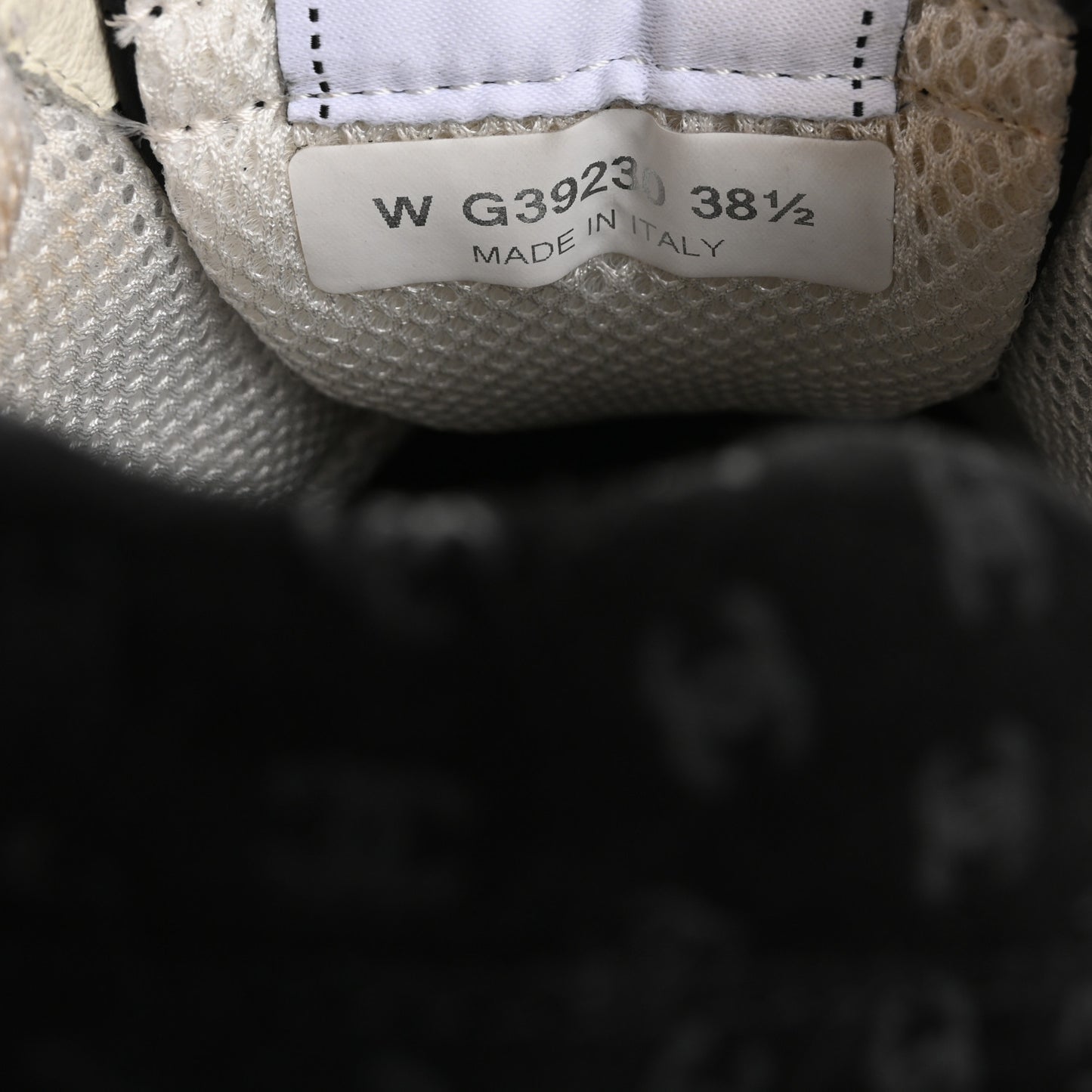 Suede Calfskin Printed CC Sneakers 38.5 Black