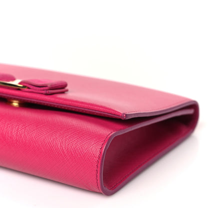 Salvatore Ferragamo Hammered Calfskin Mini Miss Vara Bow Chain Bag Pink 8 of 9
