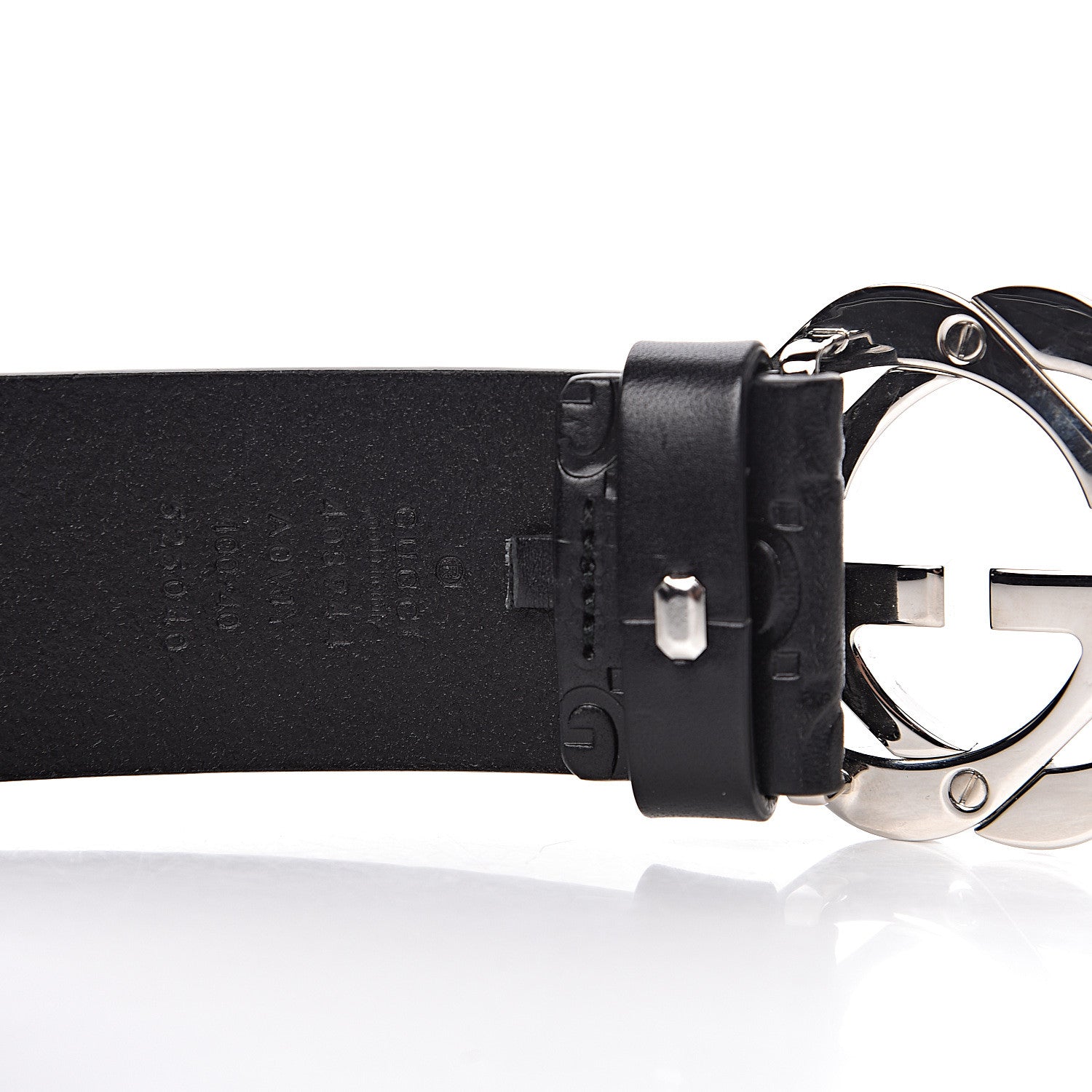 Gucci Guccissima Square G Belt 100 40 Black 5 of 10