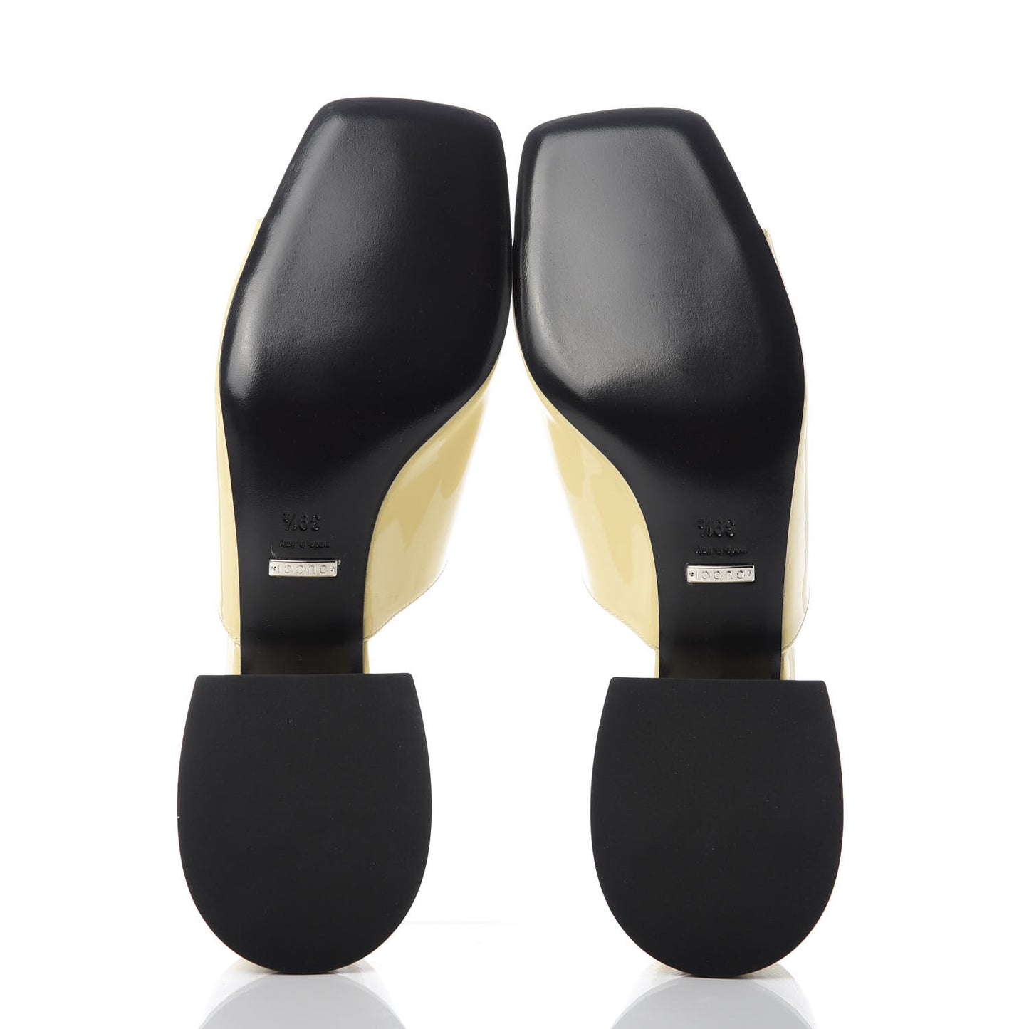Patent Lexi Horsebit Mid-Heel Slide Sandals 39.5 Burro