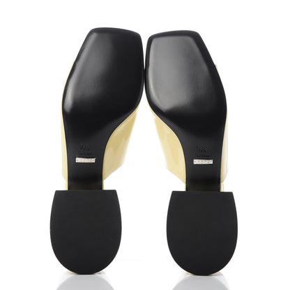 Gucci Patent Lexi Horsebit Mid-Heel Slide Sandals 39.5 Burro 5 of 13
