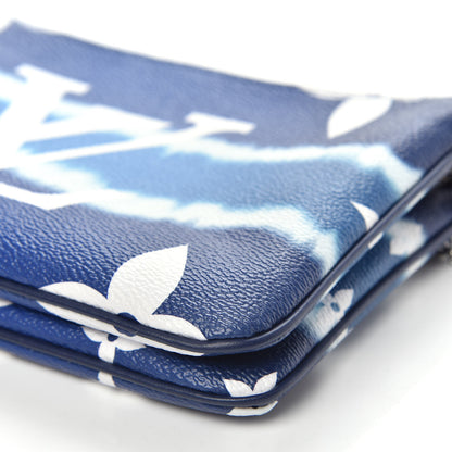 Louis Vuitton Monogram Giant Escale Double Zip Pochette Blue 11 of 12