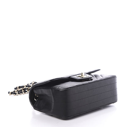 Chanel Lambskin Chevron Quilted Mini Rectangular Flap Black 4 of 10