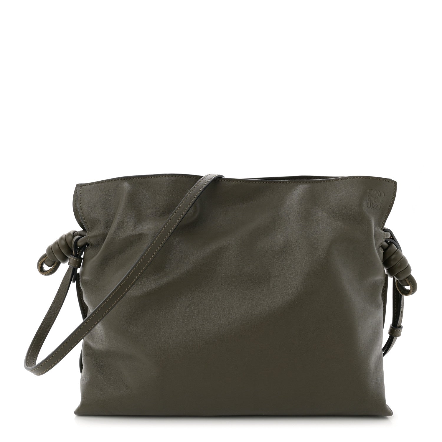 Loewe Nappa Calfskin Medium Flamenco Knot Clutch Avocado Green 1 of 10