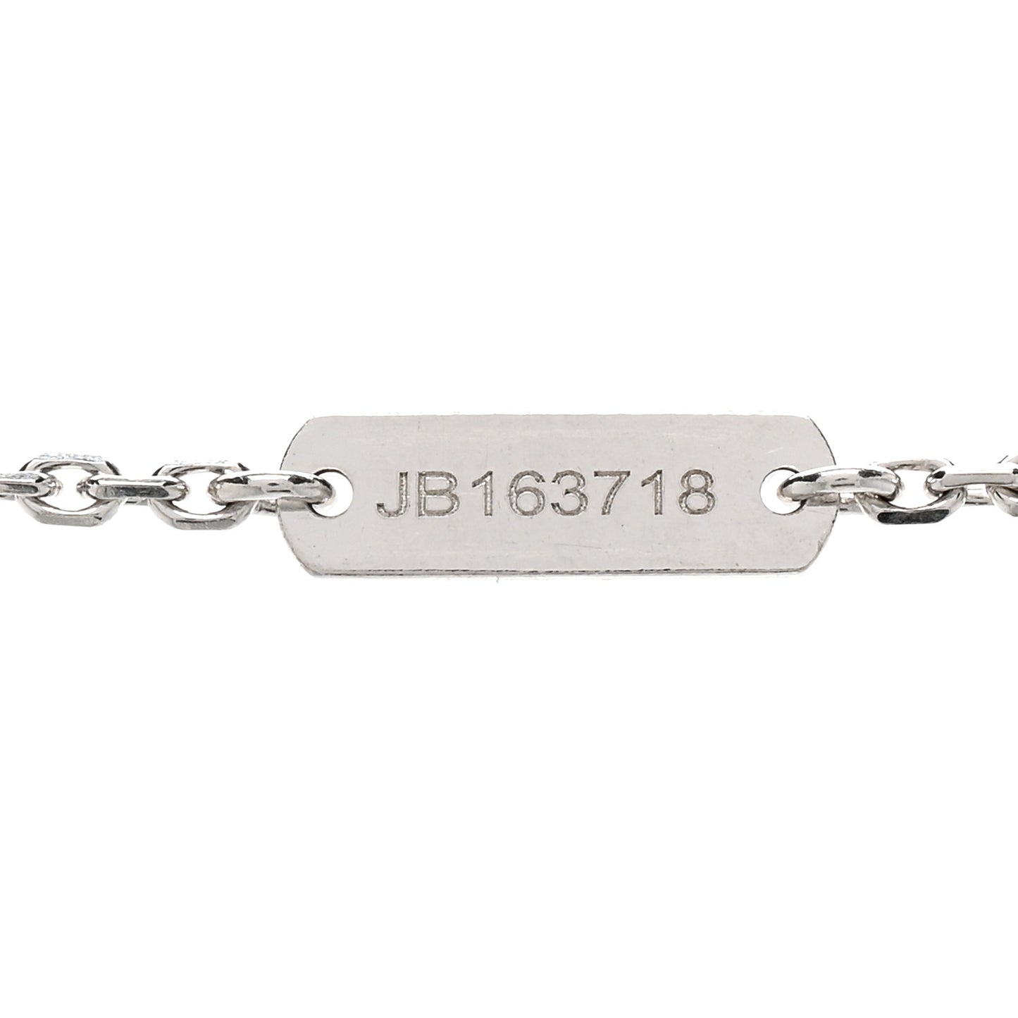 18K White Gold Diamond Small Perlee Clovers Pendant Necklace