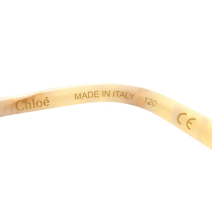 Chloe Rosie Bevelled Round Sunglasses CE161S Gold Gradient Pink 5 of 8