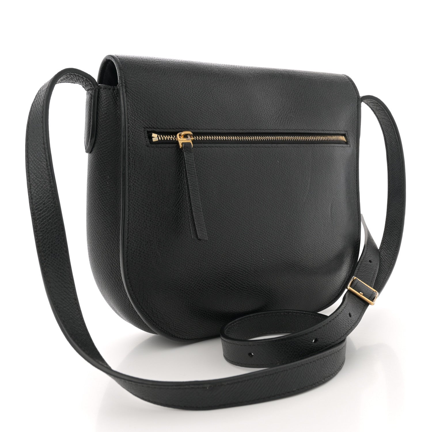 Celine Grained Calfskin Compact Trotteur Black 3 of 12