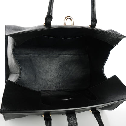 Balenciaga Grained Calfskin M Tube Round Tote Black 5 of 7