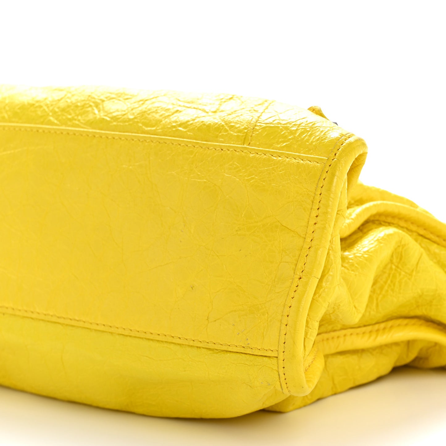 Agneau Classic Silver Hardware City S Jaune Soleil