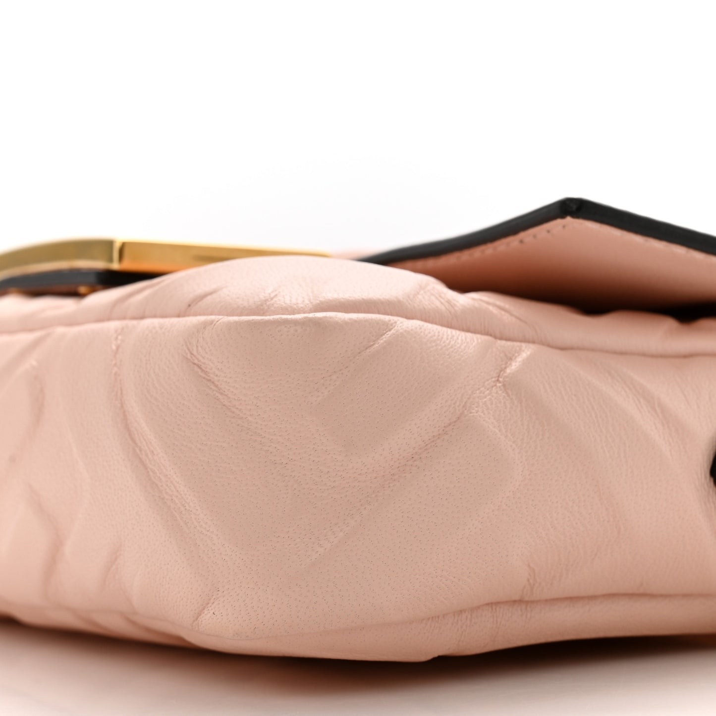 Nappa FF 1974 Embossed Mini Baguette Rosa Quarzo