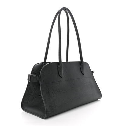 The Row Matte Grained Calfskin Margaux Shoulder 12 Black 2 of 10