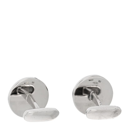 Bulgari Sterling Silver Black Onyx Cufflinks 3 of 4