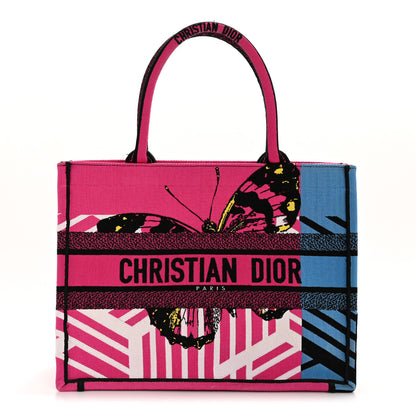 Christian Dior Canvas Embroidered Medium Jungle Pop Book Tote Fuchsia Multicolor 1 of 13