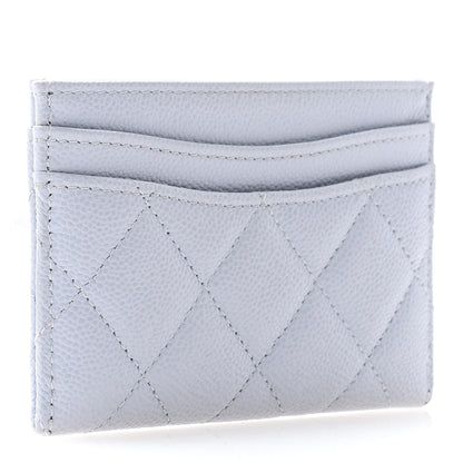 Chanel Caviar Quilted Card Holder Light Grey 3 of 9