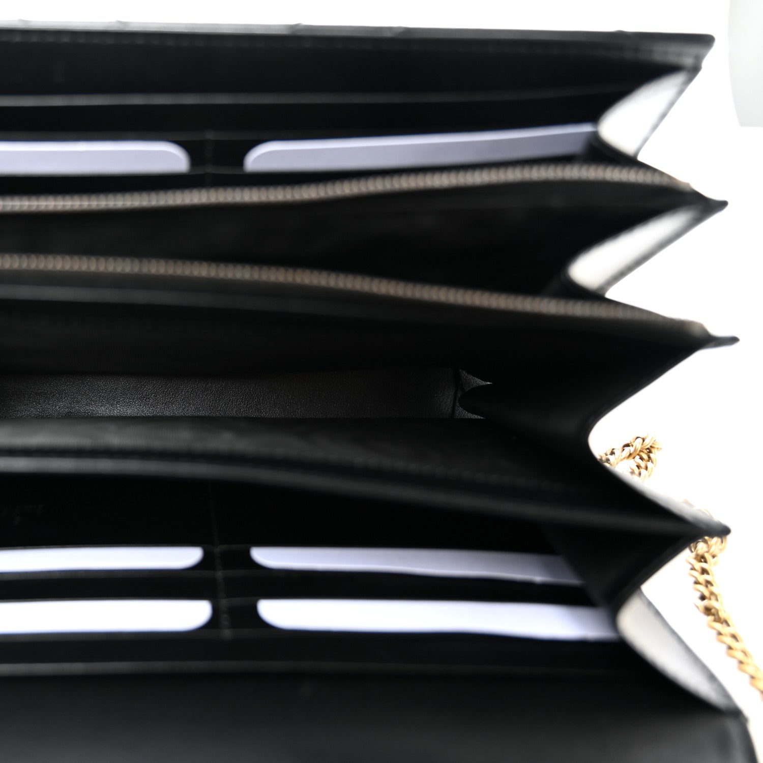 Gucci Calfskin Matelasse GG Marmont Chain Wallet Black 5 of 10