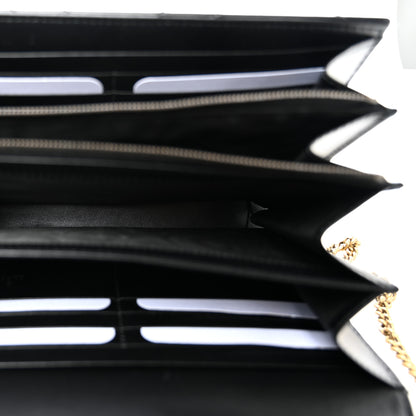 Gucci Calfskin Matelasse GG Marmont Chain Wallet Black 5 of 10