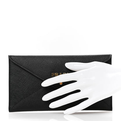 Prada Vitello Move Envelope Wallet Black 2 of 9