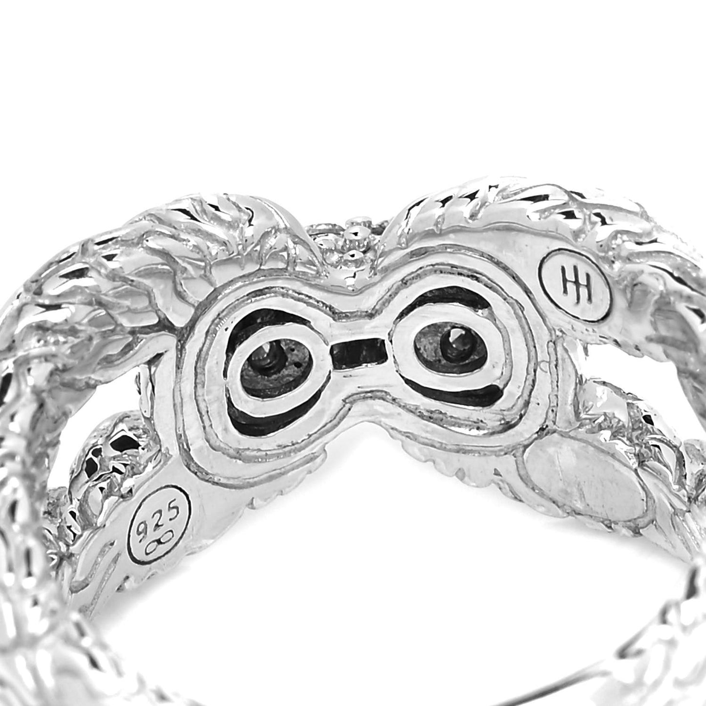 Sterling Silver Diamond Classic Chain Ring 54 7
