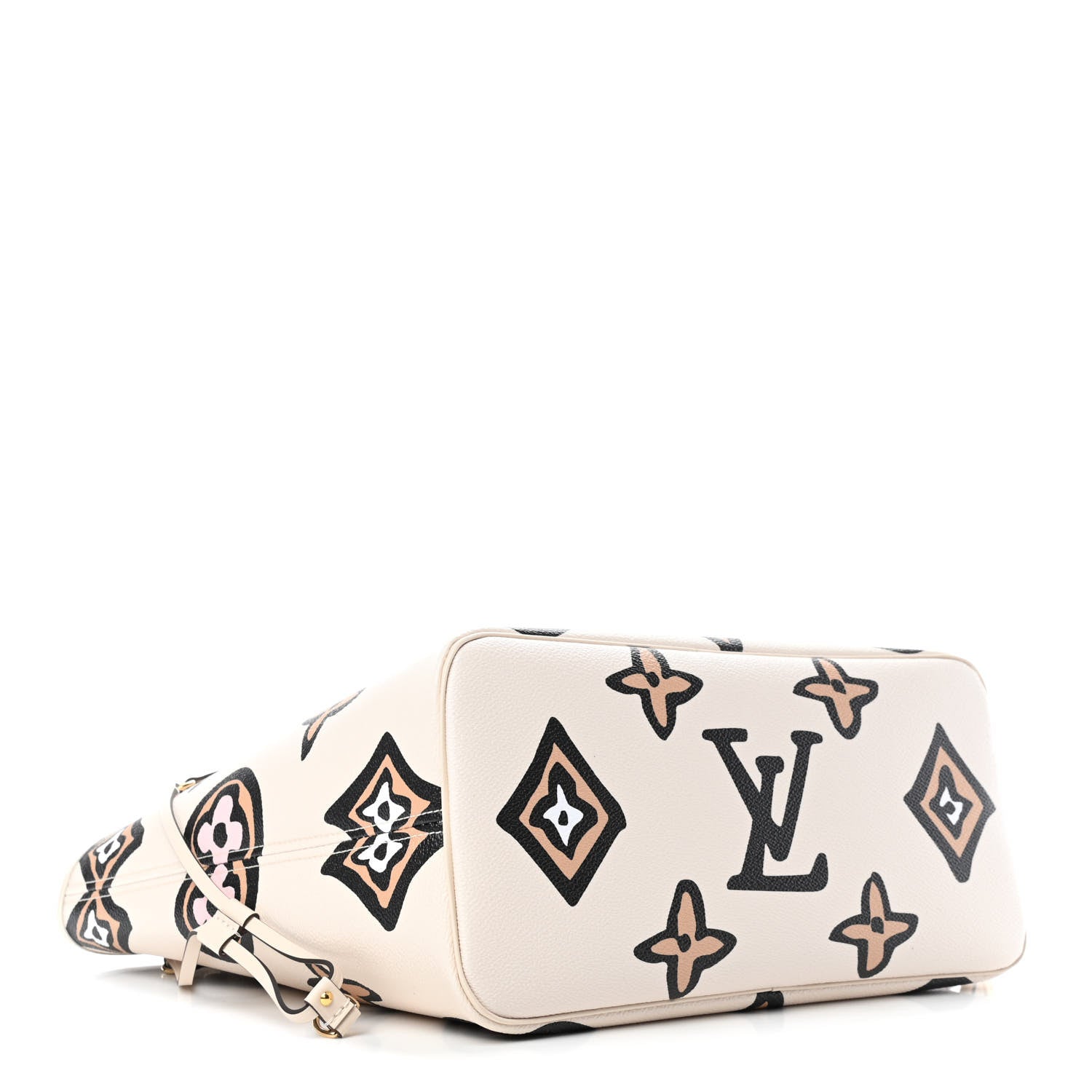 Louis Vuitton Monogram Giant Wild At Heart Neverfull MM Creme 3 of 4