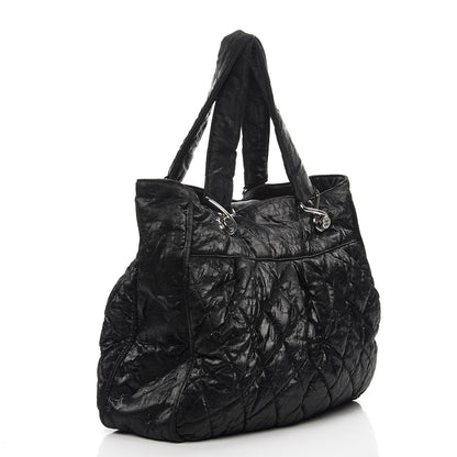 Chanel Crinkled Coated Canvas Le Marais Large Tote Black 3 of 8