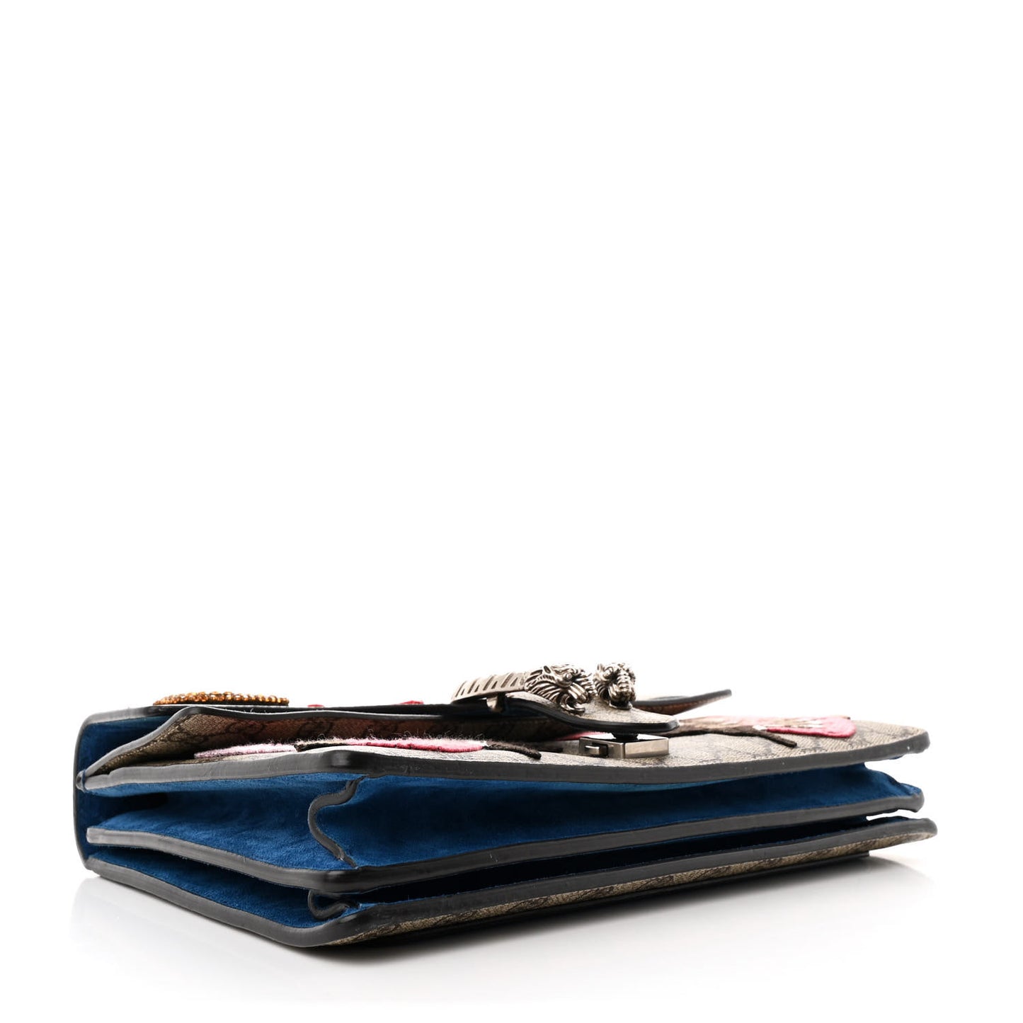 GG Supreme Monogram Embroidered Medium Dionysus Shoulder Bag Blue