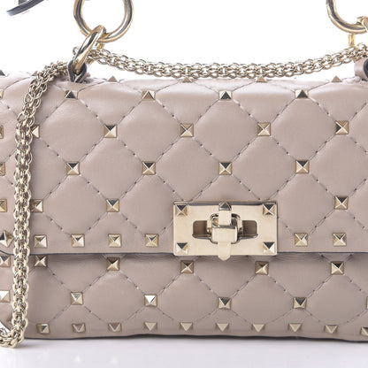 Valentino Garavani Nappa Small Rockstud Spike Shoulder Bag Poudre 11 of 11