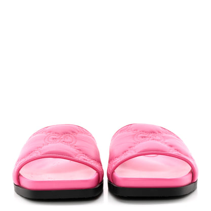 Gucci Nappa GG Matelasse Flat Slide Sandals 35 Bon Bon 2 of 11